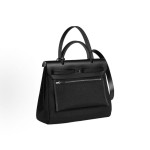 HERMES Herbag Zip 31 laque Silver buckle shoulder crossbody handbag 31 Unisex Couple Style 89 Noir Black
